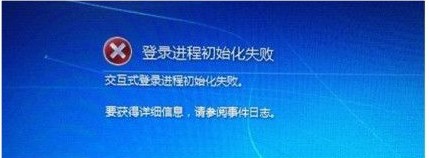 Windows7开机出现 交互式登录进程初始化失败 如何解决