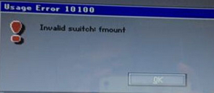 安装win7系统时提示“invalid switch fmount”怎么办