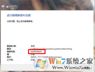 win7系统启动共享时出现0x80004005的错误代码怎么办？