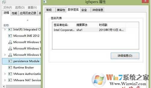Win7 persistence是什么进程?persistence可以禁止启动吗？