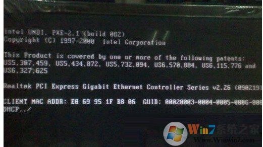 win7系统无法开机提示CLIENT MAC ADDR怎么办？