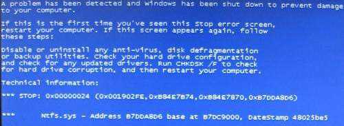 Win7 ntfs.sys 蓝屏怎么解决？