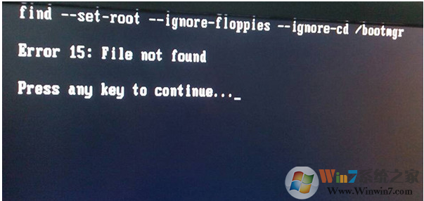 u盘重装系统出现error 15怎么办？