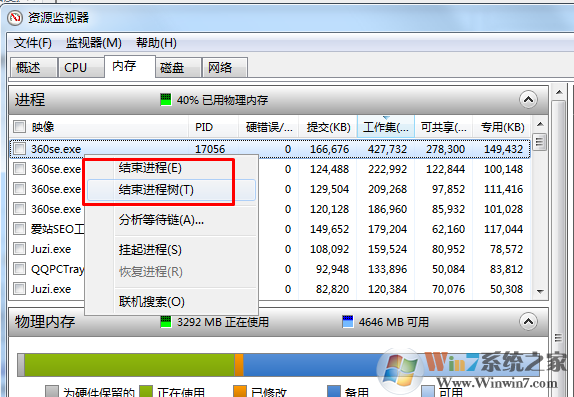win7内存占用过高导致电脑运行慢怎么办?