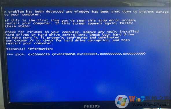 Win7系统下安装xp蓝屏的解决方法