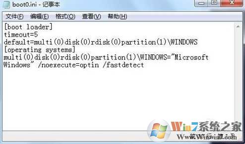 Win7 boot.ini在哪个位置？Win7 boot.ini丢失没有怎办？