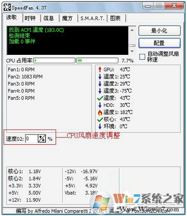 cpu风扇转速调节的方法,SpeedFancpu风扇转速调节器如何使用？