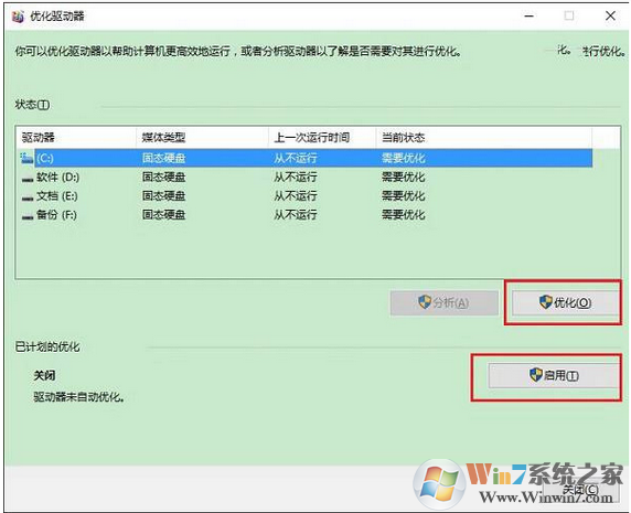 WIN10系统下如何优化固态硬盘，提高固态硬盘运行速度