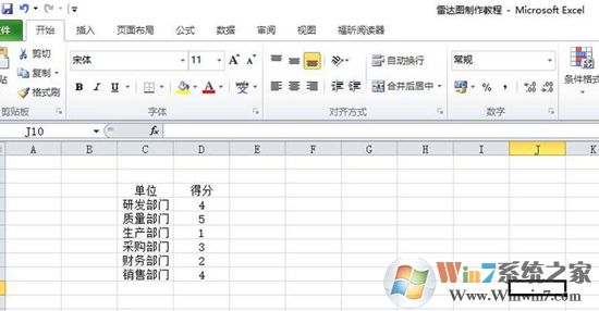 Excel表格中制作雷达图表的方法