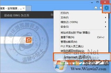 打开 Internet 选项