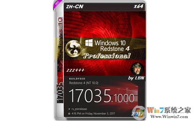 俄罗斯Win10 RS4 17035 64位|32位专业版精简版（1.5G+2G）