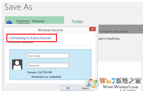 win10系统OneDrive错误“正在连接到d.docs.live.net 输入您的凭据”的修复方法