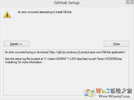 Win10系统GitHub提示错误安装失败的解决方法