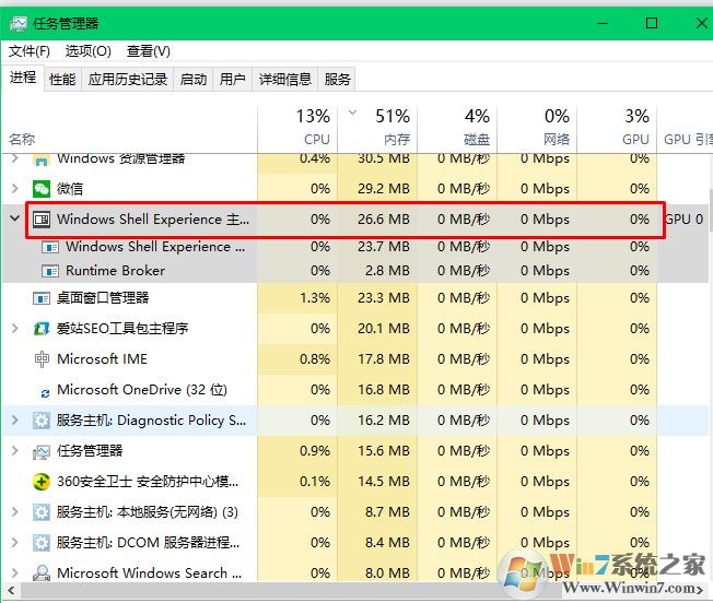 win10系统下windows shell experience主机占用内存非常高怎么办？