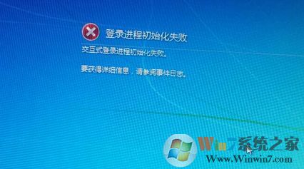 win7系统无法开机提示登录进程初始化失败的解决方法