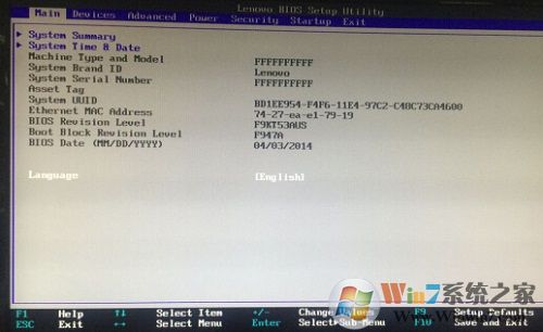 联想台式机bios设置中英文对照图解