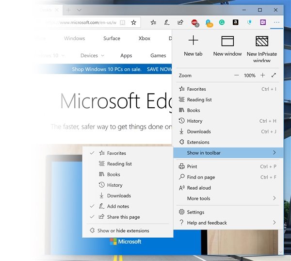 Windows10 RS5快速预览版17704推送更新内容！Edge浏览器大变样
