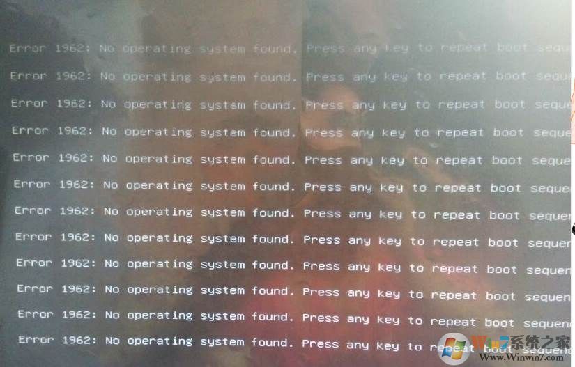 电脑开机Error 1962: No operating system found怎么解决？