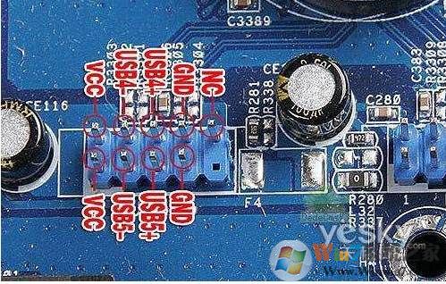 台式电脑主板接线图(电源线+硬盘线+USB线+音频线)