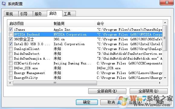 Win7 nvidia backend启动项是什么可以删除吗？