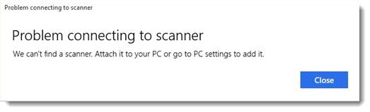 扫描程序无法在Windows10上运行