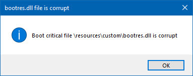 Win10系统怎么修复bootres.dll错误文件？