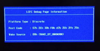 win10 笔记本开机：LCFC Debug Page Information 该怎么办？