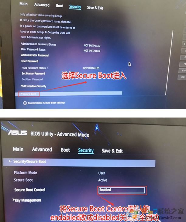 华硕玩家国度 GD30CI预装win10装win7教程