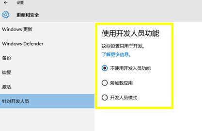 winwin7教你开启win10系统开发者模式图文教程