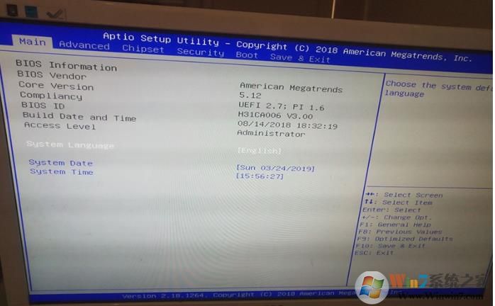 昻达Z370|H310|B365主板安装Win7 BIOS设置和U盘启动方法