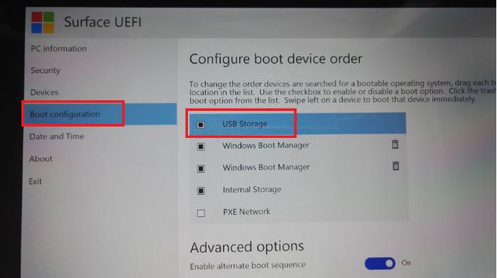 微软Surface Pro 4/5平板电脑怎么进BIOS设置U盘启动？