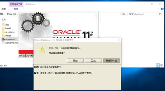 Win10系统安装Oracle [INS-13001]环境不满足最低要求 解决方法