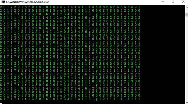 CMD命令数字雨制作方法(Win7/Win10都可以)
