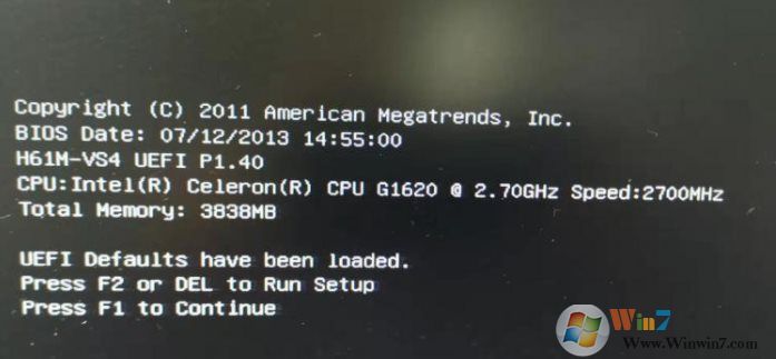 电脑开机提示UEFI Defaults have been loaded怎么解决？