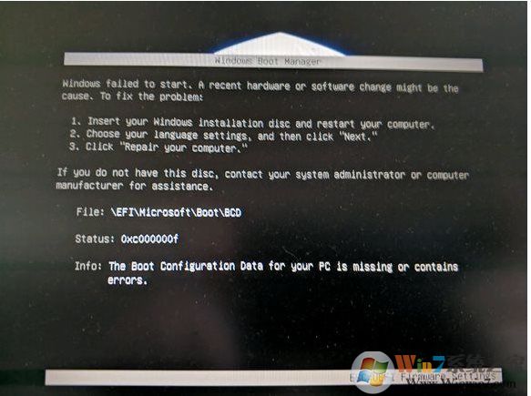 重装Win7系统后EFI\microsoft\boot\bcd 0xc000000f解决方法