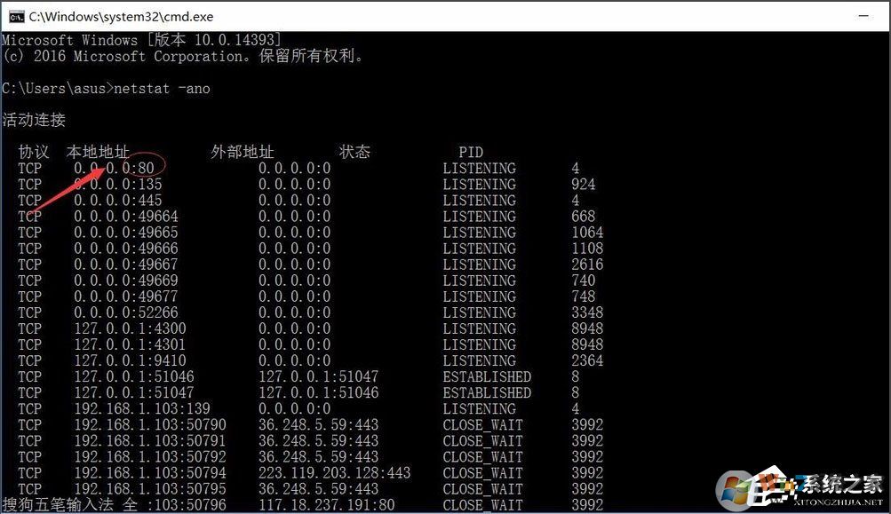 端口被占用应该怎么办？win10快速查看被占用的端口方法