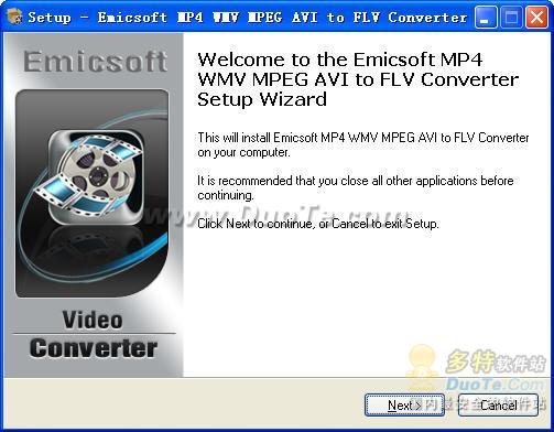 Emicsoft MP4 WMV MPEG AVI to FLV Converter