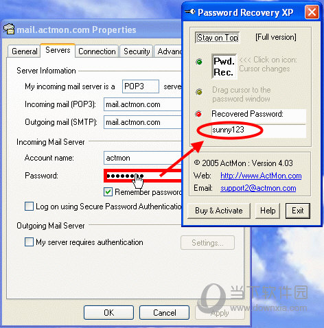 ActMonPassword Recovery XP