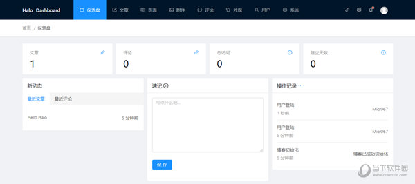 Halo博客系统