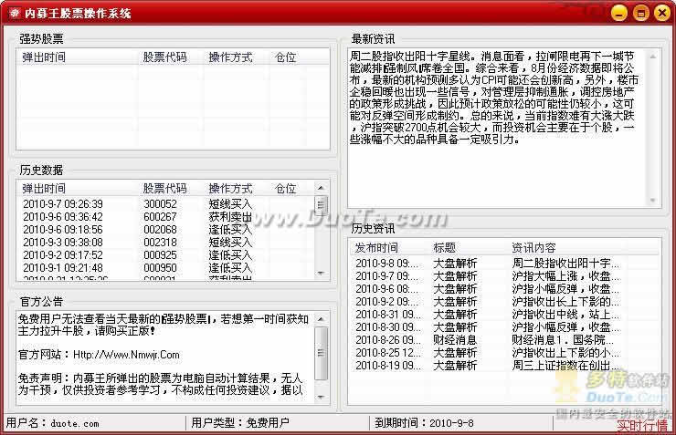 内募王股票操作系统